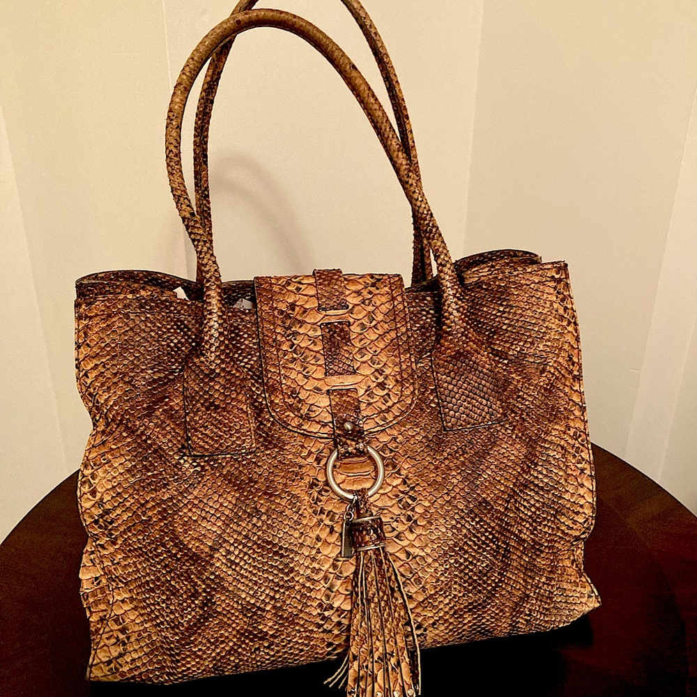 Stuart Weitzman Boho Snakeskin Bag